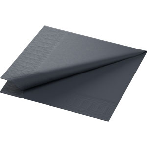 [16143] Frokostserviet, 3-lags, 33x33cm, sort, Duni, (1000 stk.)