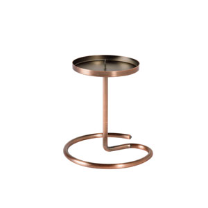 [16177] Lysestage, metal, 100x100mm, Swirl, Duni, (4 stk.)