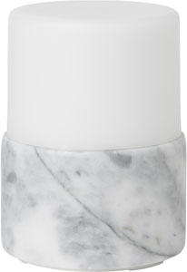 [16182] Lysestage, LED holder, Marble, 105x75mm, "Bright", Duni, (4 stk.)