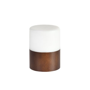 [16197] Lysestage, Led holder, valnødfarve, 10,5x7,5cm, "Bright", Duni, (4 stk.)
