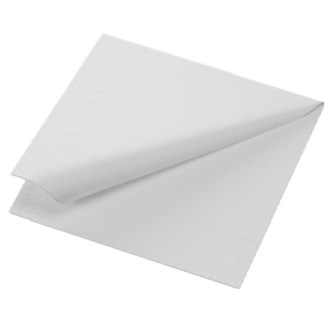 [10881] Middagsserviet, 3-lags, 1/4 fold, 40x40cm, hvid, 100% nyfiber, (1400 stk.)