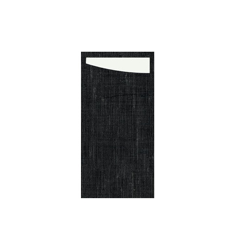 [30358] Bestiklomme, Serviet, Sacchetto, Dunisoft, 230x115mm sort, Duni, (240 stk.)