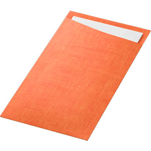 [30360] Bestiklomme, Serviet, Sacchetto, Dunisoft, 230x115mm, Sun Orange, Duni, (240 stk.)