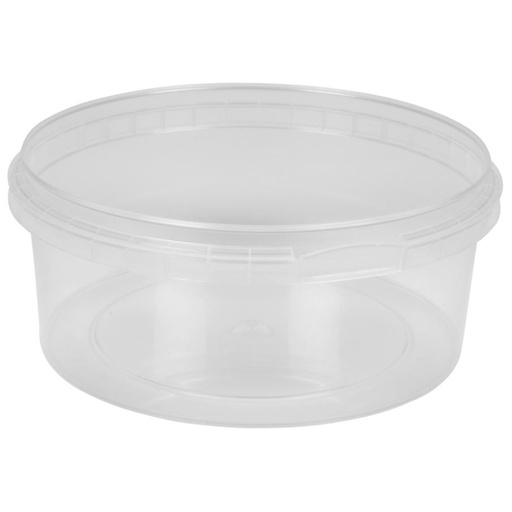[10953] Condi bøtte, 5,1cm, Ø12,2cm, 400 ml, klar, PP, 1-rums, (18 stk.)