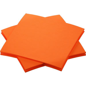 [16522] Serviet, bio, Dunisoft, 20x20cm, Sun Orange, Duni, (2880 stk.)