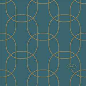 [16546] Serviet, Dunisoft, 20x20cm, "Golden Deco", Duni, (2880 stk.)