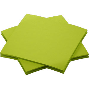 [16555] Serviet, bio, Dunisoft, 20x20cm, kiwi, Duni, (2880 stk.)
