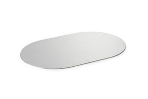 [16729] Serveringsfad, Lake, 37x23cm, Stål, Duni, (4 stk.)