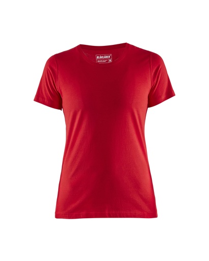 Dame T-shirt, i farven Rød, Blåkläder, (1 stk.)